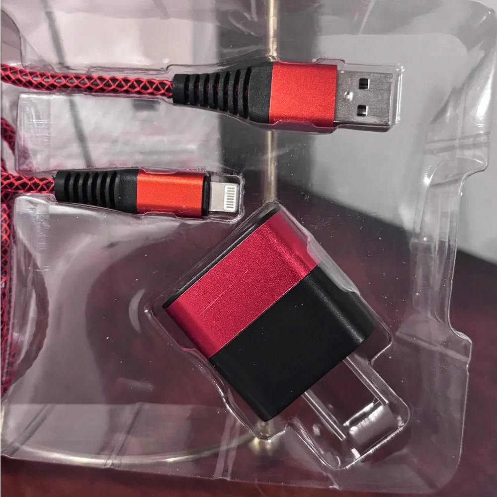 Red Charging Kit for iPhone and iPad